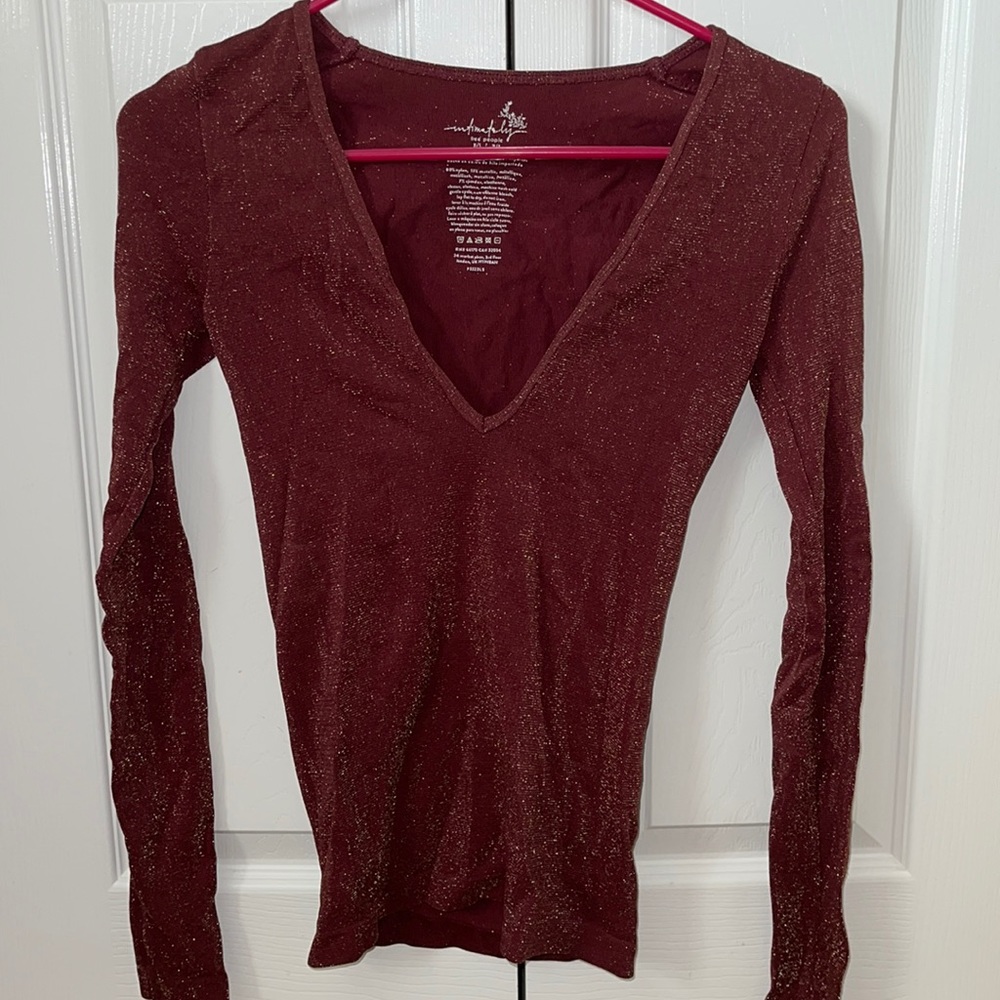 Free people long sleeve with sparkle